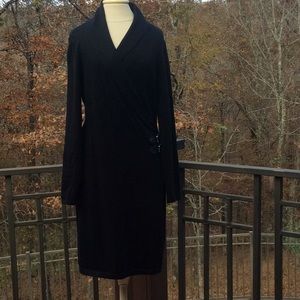 Chaps Black Sweater Dress